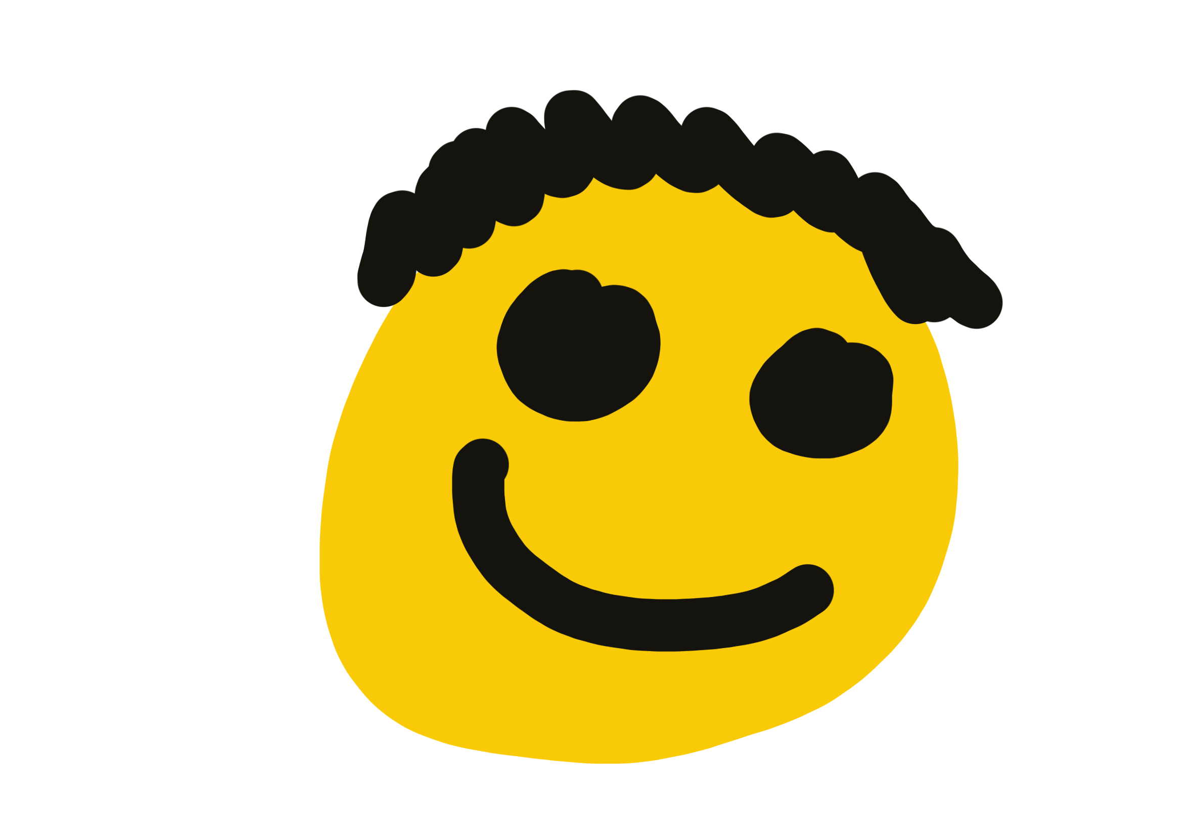 A sunny yellow smile from the original artwork